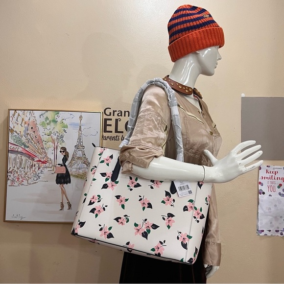 Kate Spade schuyler lily blooms Perfect Spring Summer bag! NWT medium tote! - Picture 14 of 14